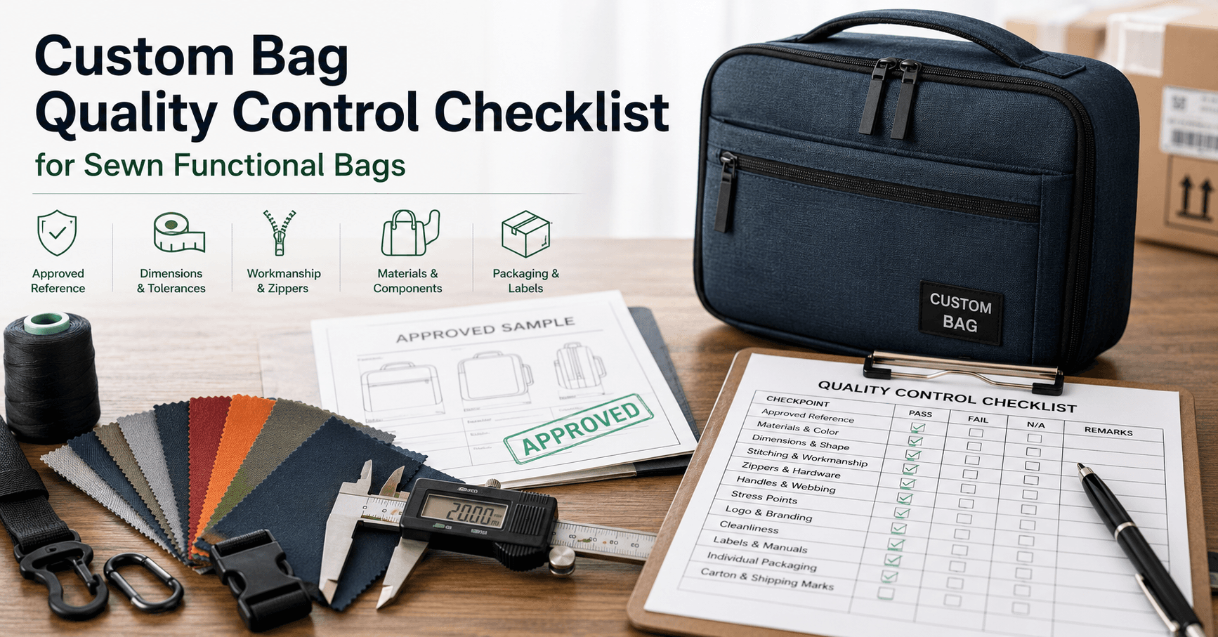 Custom Bag Quality Control Checklist for Sewn Functional Bags