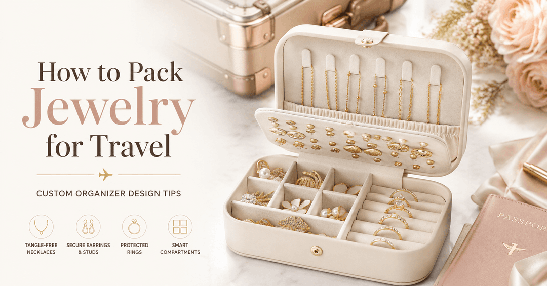 How to Pack Jewelry for Travel: Custom Organizer Design Tips