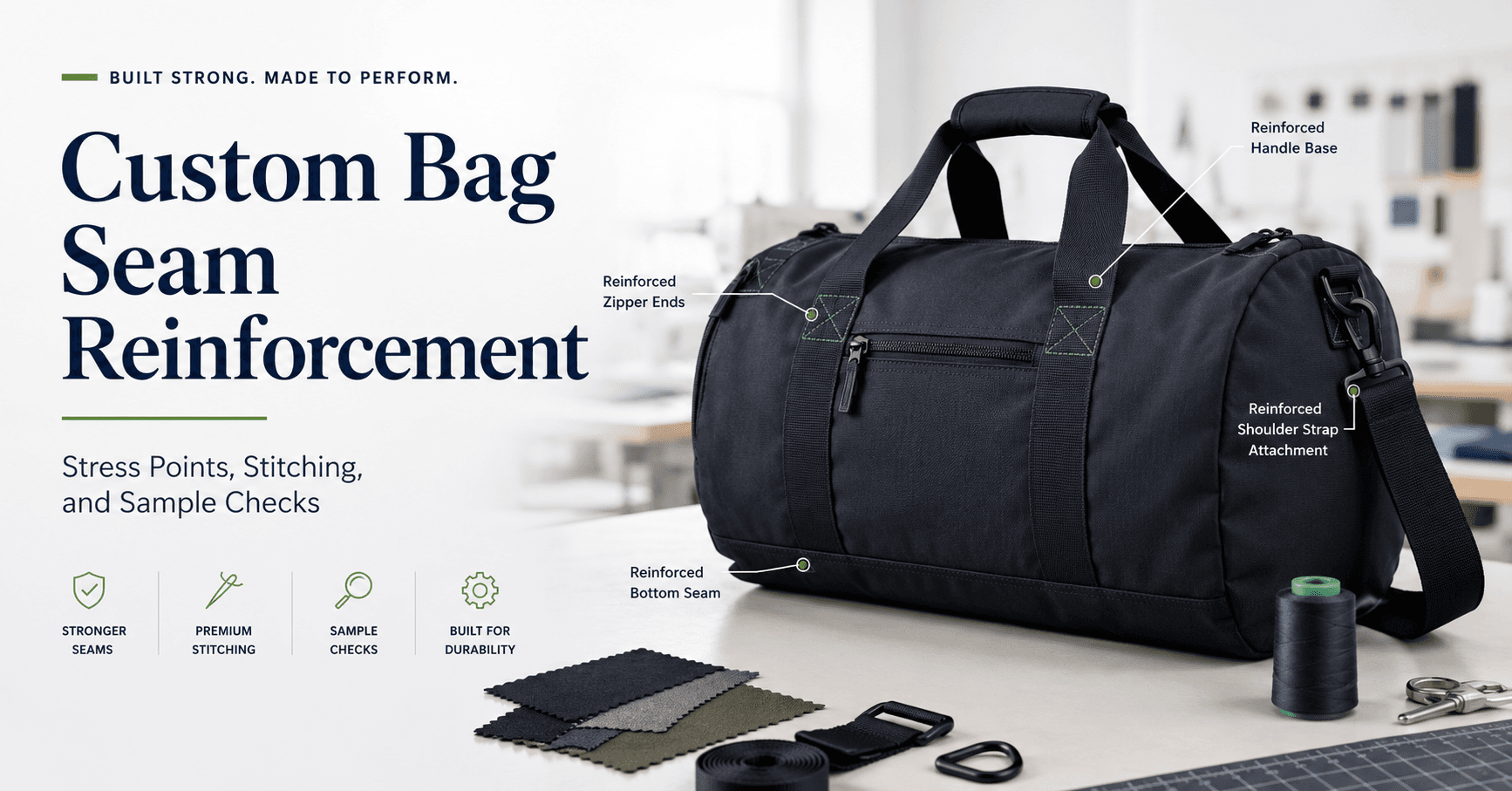 Custom Bag Seam Reinforcement: Stress Points, Stitching, and Sample Checks