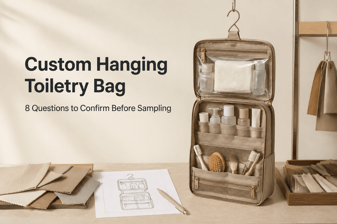 Custom-made hanging toiletry bags: 8 questions to confirm before sampling