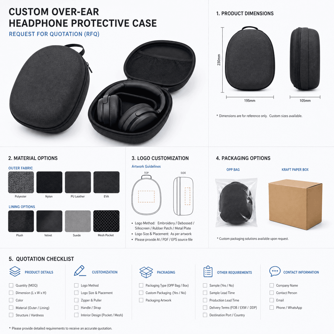 What Affects Custom Headphone Case Pricing? OEM RFQ Checklist