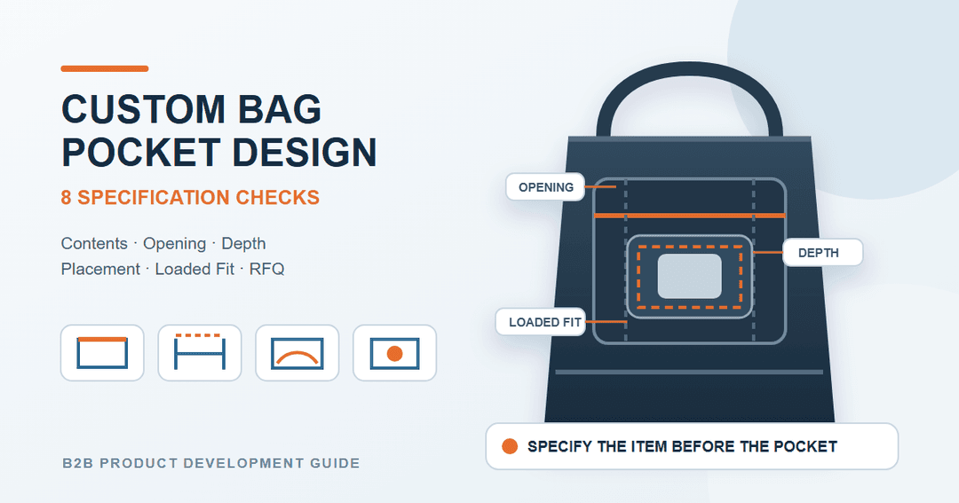Custom Bag Pocket Design: Size, Access, and Loaded Fit