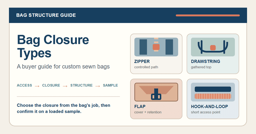 Bag Closure Types: A Buyer Guide for Custom Bags