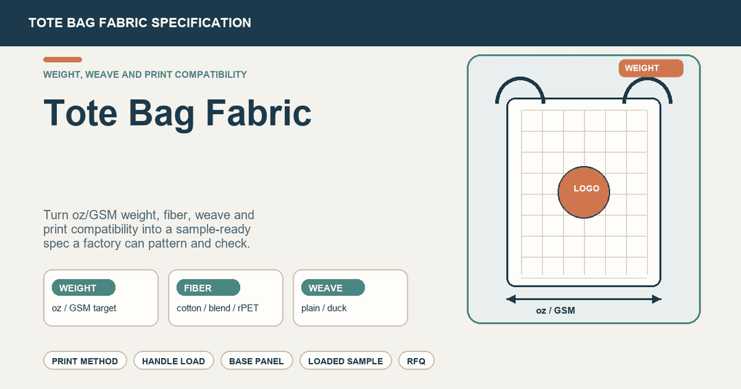 Tote Bag Fabric: Turn Weight, Weave and Print Compatibility Into a Spec